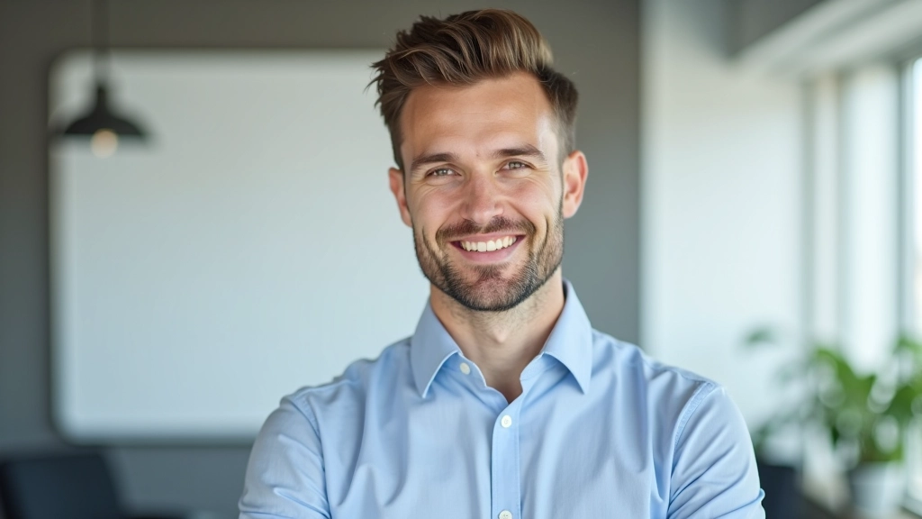 Person som diskuterer idéer i kontor med whiteboard